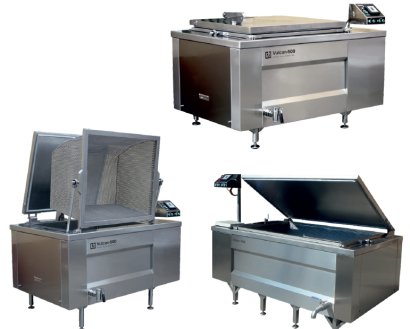 boiling kettles with discarding basket